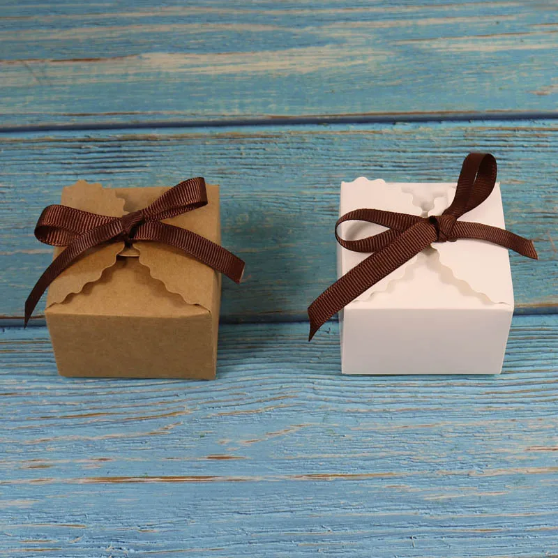 20pcs Реколта Ретро Бял / Крафт-мини-Кутия От Крафт-Хартия, Подарък Кутия за Сватбени Подаръци 