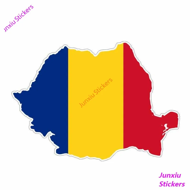 Светлоотразителни Румъния Карта Флаг Винилови Стикери за Кола За Лаптоп Прозорец Броня Багажник за Автомобил за Лаптоп Uv-Защита Авто Аксесоари KK14*10 см