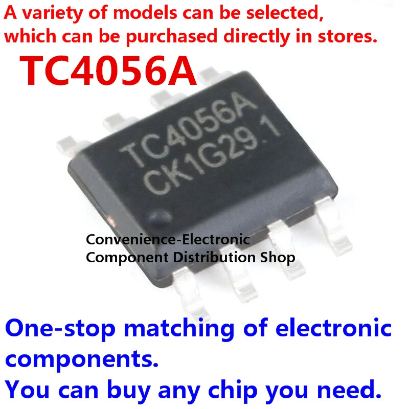 10 БР./опаковане. TC4056 SMD 4056E Кръпка TC4056A СОП-8 1A линейна литиева батерия съвместимост за зареждане на TP4056