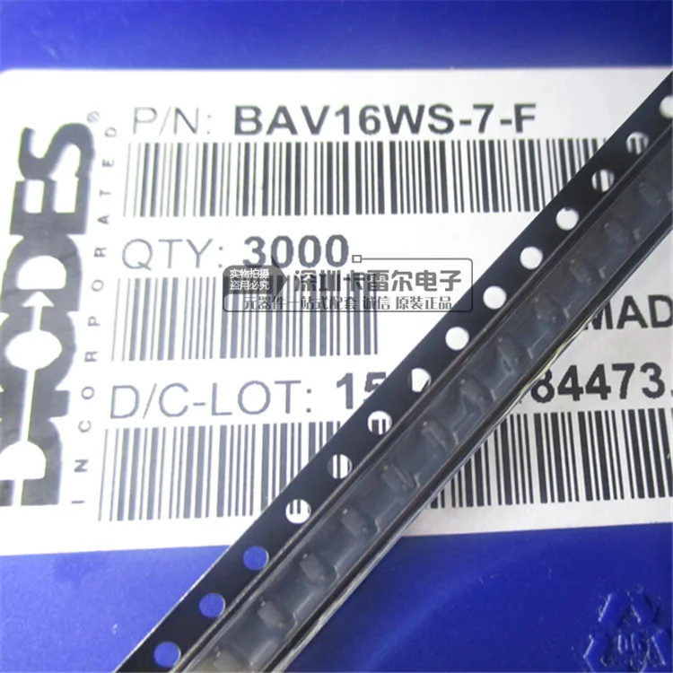 BAV16WS BAV16WS-7-F ситопечат T6 кръпка от 2 метра SOD-323 абсолютно нови ДИОДИ SDT5A60SA-13 (САЩ и Тайван) SMA-2