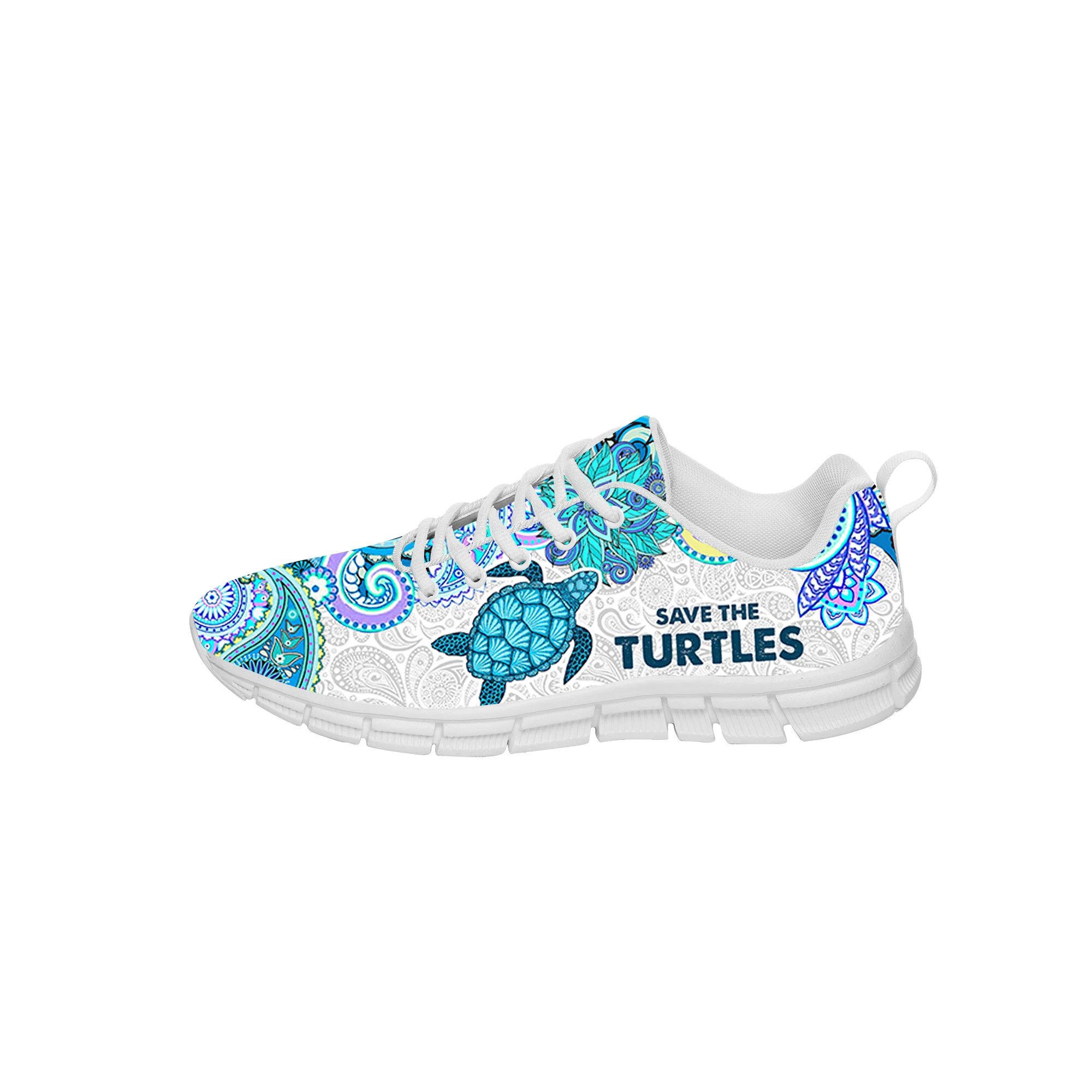 Маратонки Save The Turtles Мъжки Женски Наградата на Ежедневните Тъканни обувки Парусиновые Маратонки За Бягане с 3D Принтом Дишаща Лека обувки