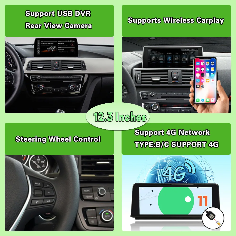 12,3 Инча 256G Android 11,0 Радиото в автомобила На BMW Z4 E89 2009-2018 GPS Навигация Мултимедиен Плейър Авто Стерео Приемник Изображение 5 