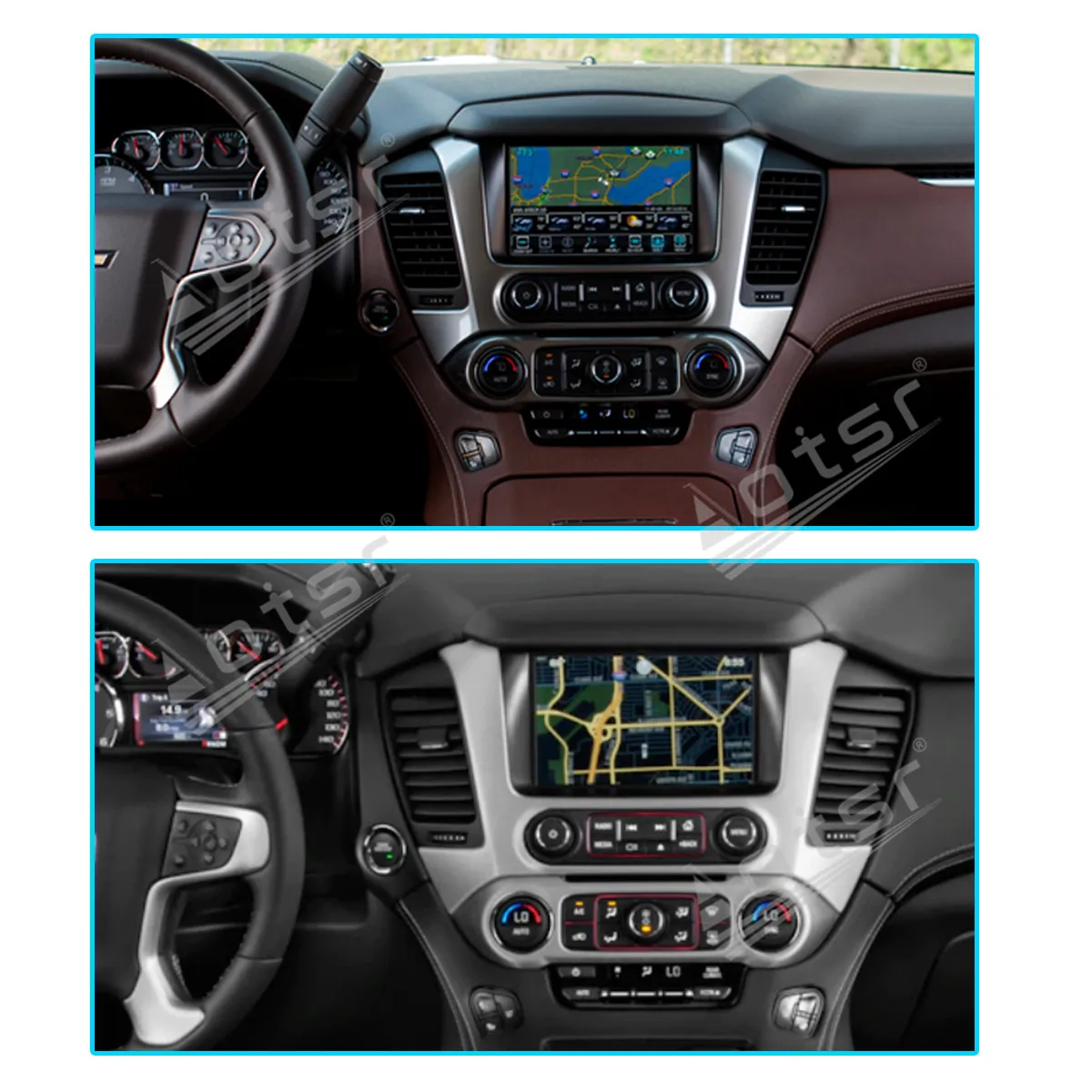 Android GPS Navi Автомобилен Мултимедиен Радио Аудио Плейър За GMC Yukon Chevrolet Tahoe Suburban 2015 2016 2017 2018 Главното Устройство Без 1din Изображение 1 