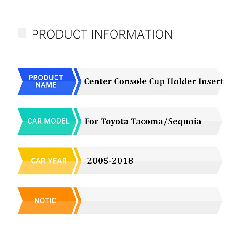 Поставка За Чаши Разделител Вмъкване На Централната Конзола Е Съвместима За Toyota Tacoma 2005-2015, Sequoia 2008-2018 Автомобилна Поставка За Чаши, Аксесоари Изображение 1 
