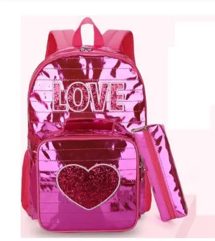 2021 училищна чанта за момичета, училищен раница с чанта за обяд, раница с пайети, Чанта за книги, Училищен Раница Mochila, детска Раница за училище Изображение 4 