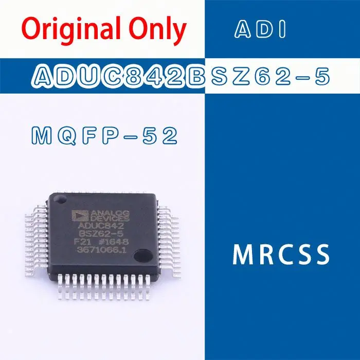 1 бр. Нови и оригинални чипове на микроконтролера ADUC842BSZ62-5 MCU 8052 CISC 62KB Flash 5 В 52-пинов MQFP ADUC842
