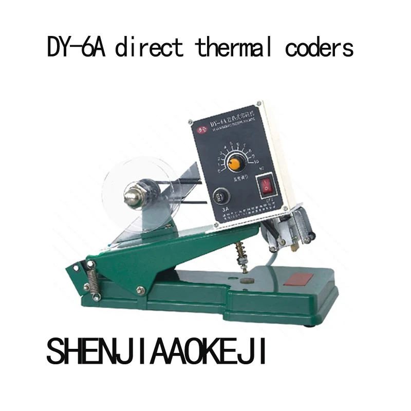 DY-6A Директен Термален Енкодер Цветен Лентов Енкодер Печат на китайски Символи и цифри Принтер за Печат, Дата на производство 220 1 Бр.