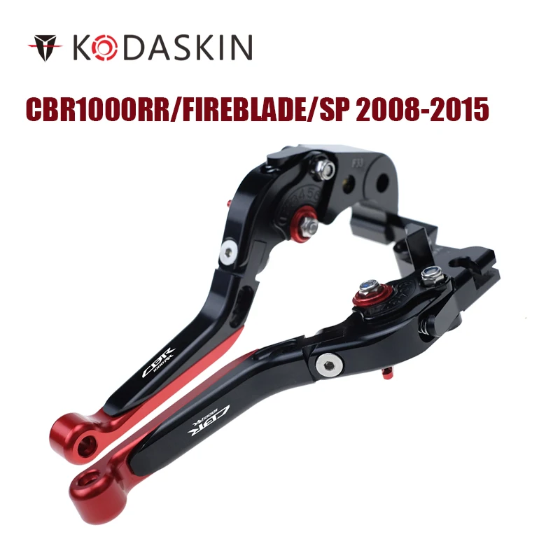 KODASKIN Ляв и Десен Сгъваеми Прибиращи Спирачни Лостове за Съединител за Honda CBR1000RR/FIREBLADE/SP 2008-2015