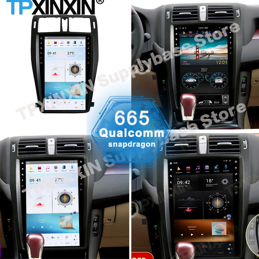 Qualcomm Tesla Магнитола Android 11 За Toyota Crown 2013 GPS Навигационен Приемник Плейър Стерео Аудио Автомагнитола Главното Устройство