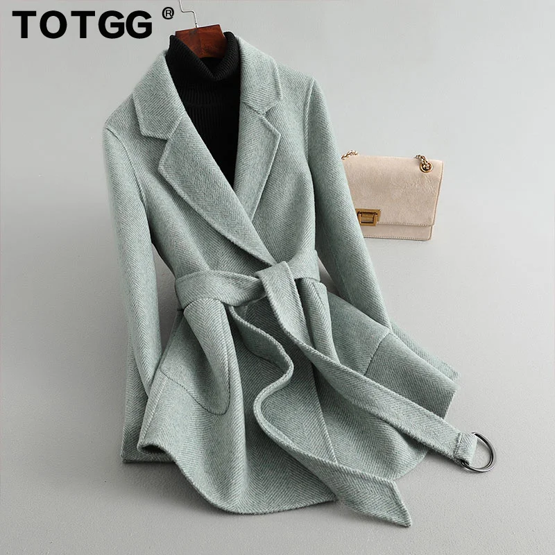 Двустранно кашемировое палто, женски есенно-зимния сезон, ръчно изработени, висококачествени утолщенное вълна палто Хепбърн, малко мъжко корейското Изображение 0 