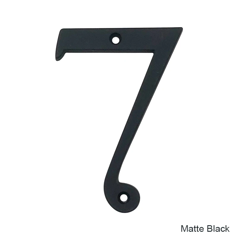 101 мм Матово Черно Номер на Къщата Врата Знак за Голяма Huisnumer Открит Модерен дом Апартамент Знаци Метален Цинк Сплав 4 