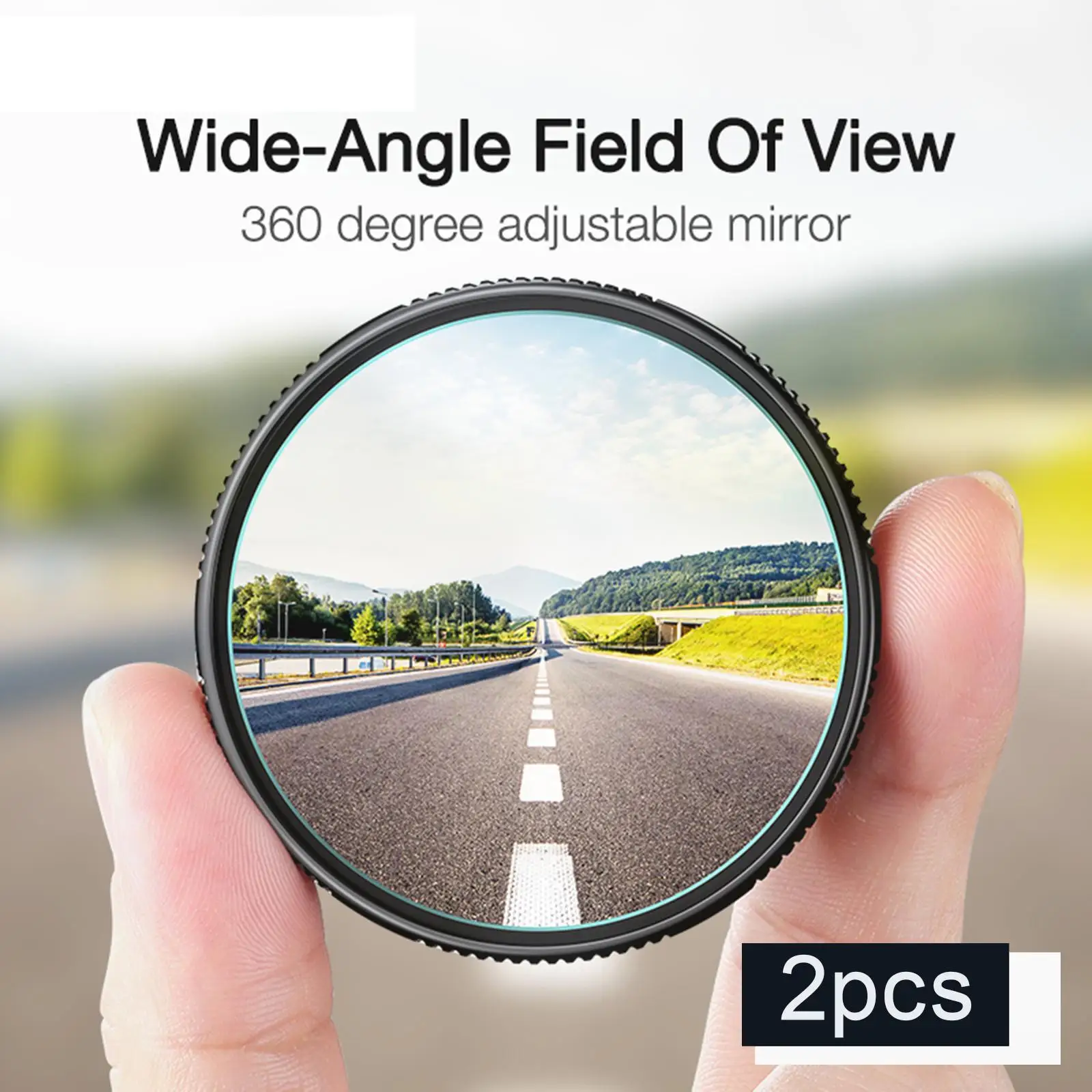 2 Част Кръгли Огледала Сляпа зона Регулируема HD Стъкло за Леки и Товарни Автомобили Изображение 4 