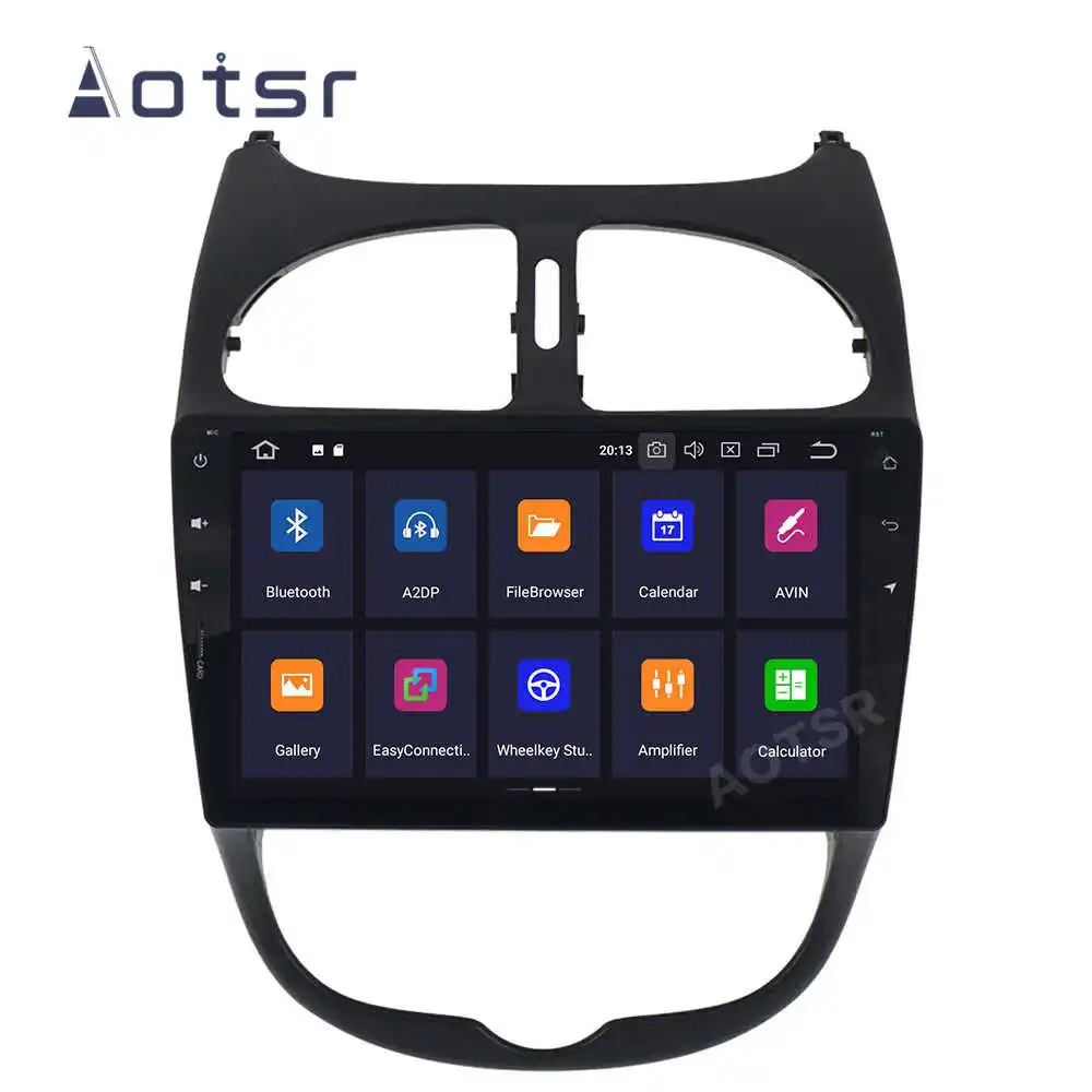 AOTSR Автомагнитола За Peugeot 206 2000-2008 Android 10 Мултимедиен плейър Авто Стерео GPS Навигация DSP IPS Carplay Авторадио