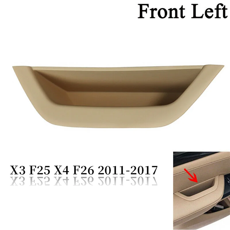3X Авто Вътрешна вътрешна врата копчето, накладки, която е Съвместима с Bmw-Bmw F25 F26 X3 X4 2011-2017, предната лява страна, Кремав цвят Изображение 4 