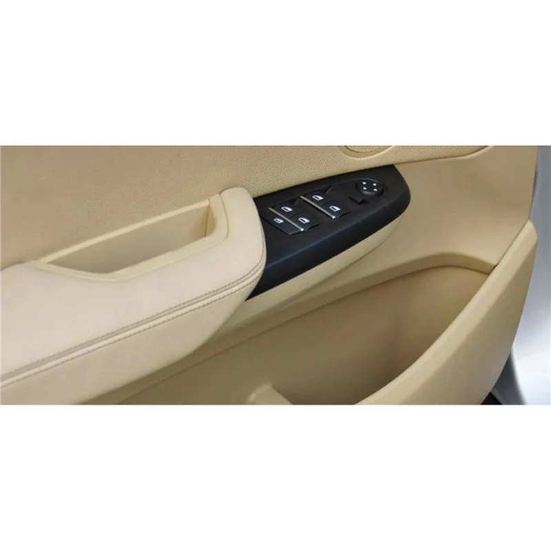 3X Авто Вътрешна вътрешна врата копчето, накладки, която е Съвместима с Bmw-Bmw F25 F26 X3 X4 2011-2017, предната лява страна, Кремав цвят Изображение 5 