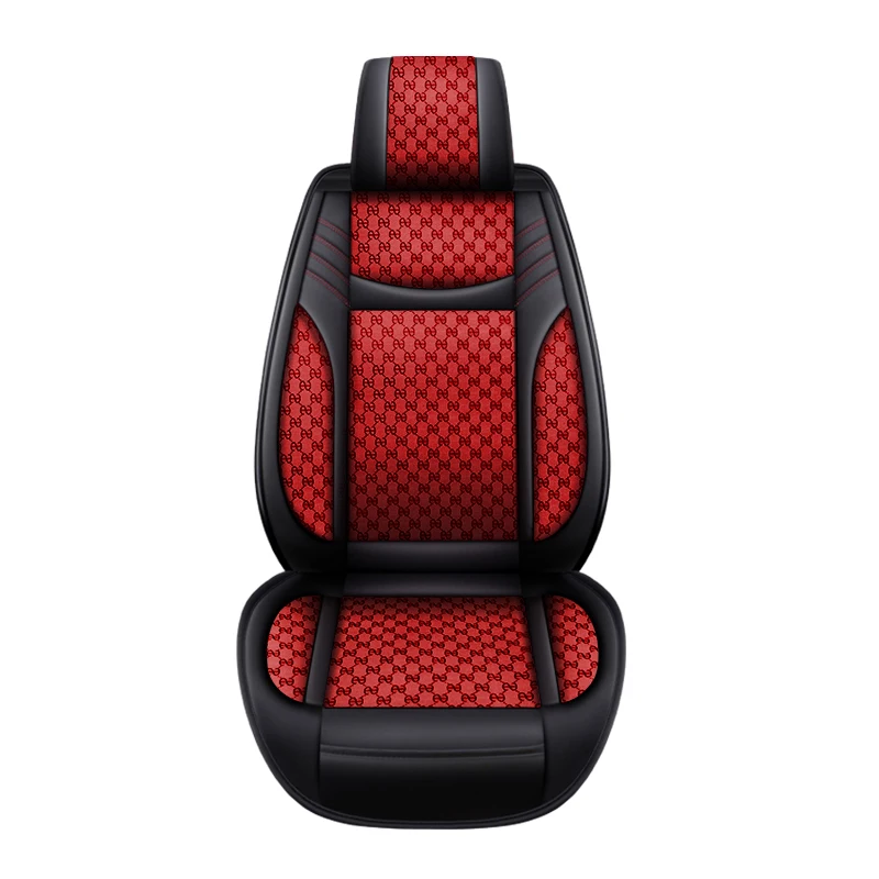 5-Местен Качествен Калъф за автомобилни седалки от изкуствена кожа + лен, Аксесоари за интериора на BMW X1 X2 X3 X4 X5 X6 X7 1-Series 2-Series Изображение 3 