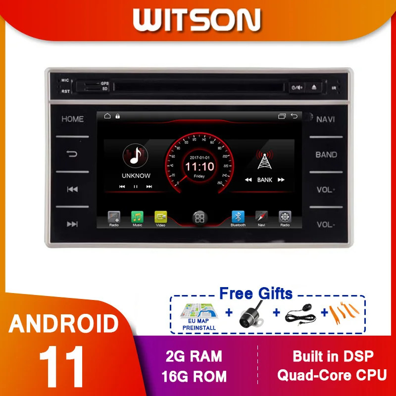 Радиото в автомобила WITSON Мултимедия 2 din android 11 Плейър GPS Навигация За TOYOTA HILUX 2015