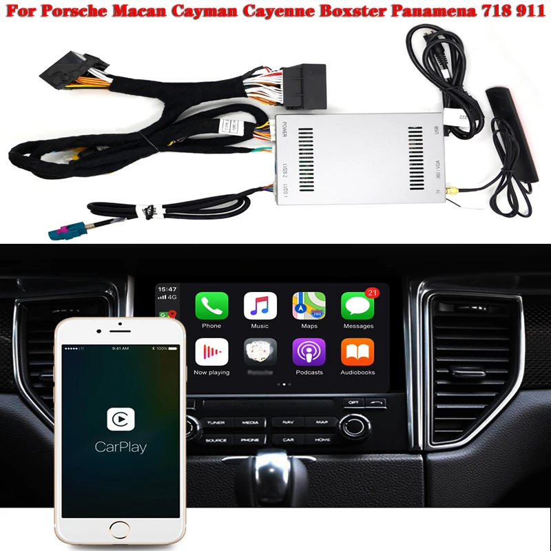 Интерфейс MuItimedia CarPlay Android За Porsche Macan Cayman, Cayenne Boxster Panamena 718 911 OEM Скоростна Декодер на екрана