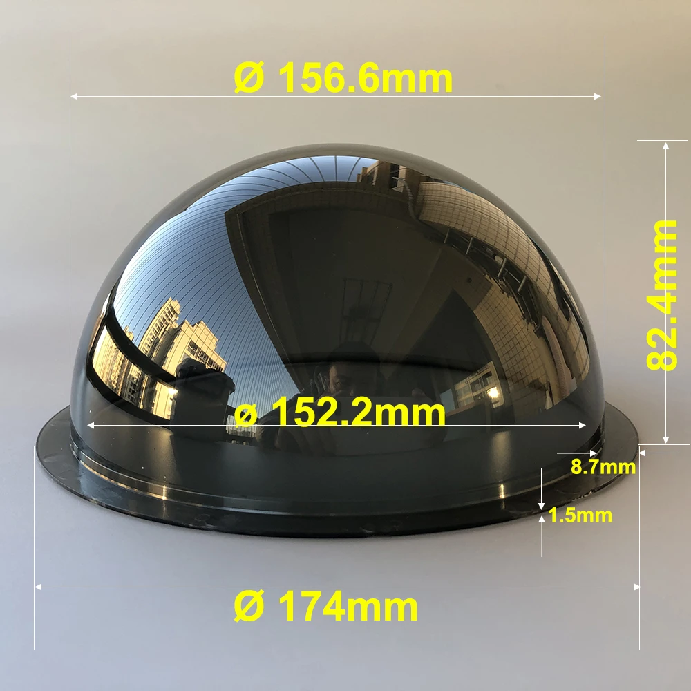 6,85 см Вътрешна Външна Акрилна Куполна Капак Камера, Водоустойчив Капак на обектива, работа на смени Камера за Видеонаблюдение, Размер на корпуса 174x82,4 мм