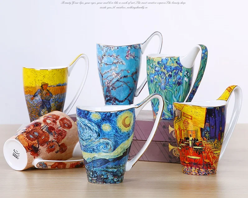 Чаша с голям капацитет домашна творческа кафеена чаша чаша за любителите на керамика европейския минималистичен стил арт купа