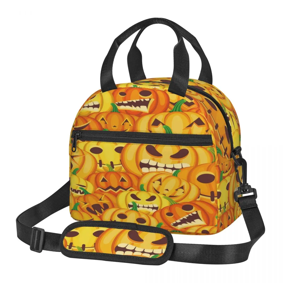 Случайна чанта за обяд За Деца, Чанта-хладилник с Тиква за Хелоуин, Термосумка, Преносим Обяд-бокс, Пакет С Лед Изображение 0 