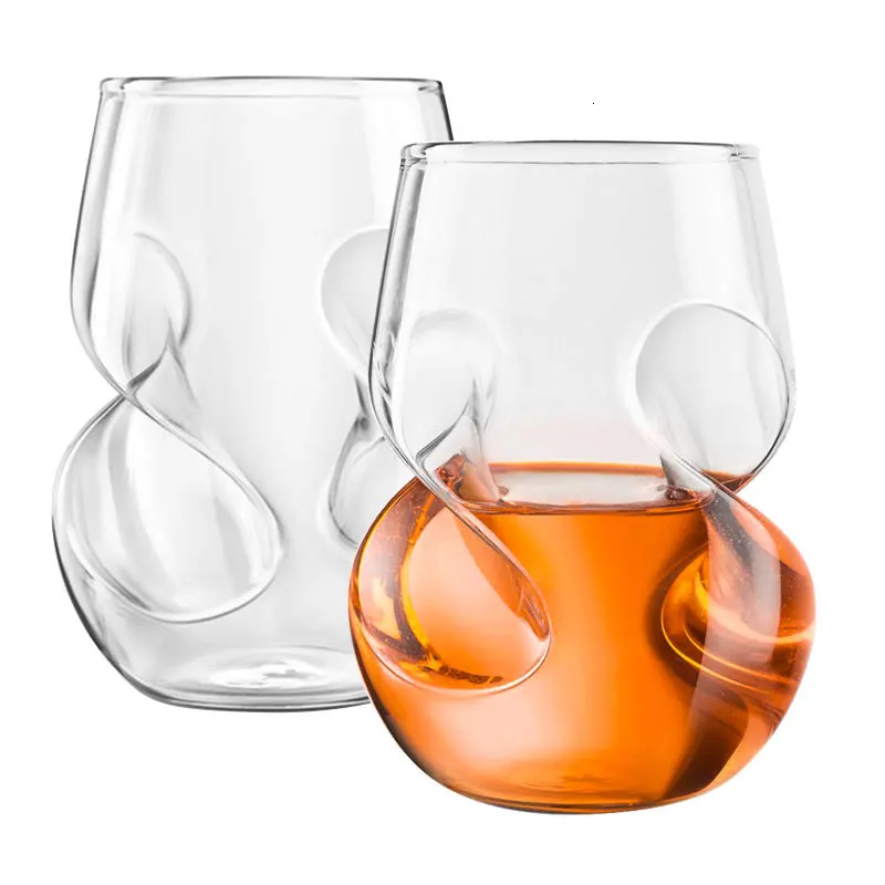 Американското Творчеството На Двойна Спирала Спирала Старомодна Чаша За Уиски Художествено Моделиране Chivas Уиски, Чаши За Вино, Чаша Окачване Изображение 0 