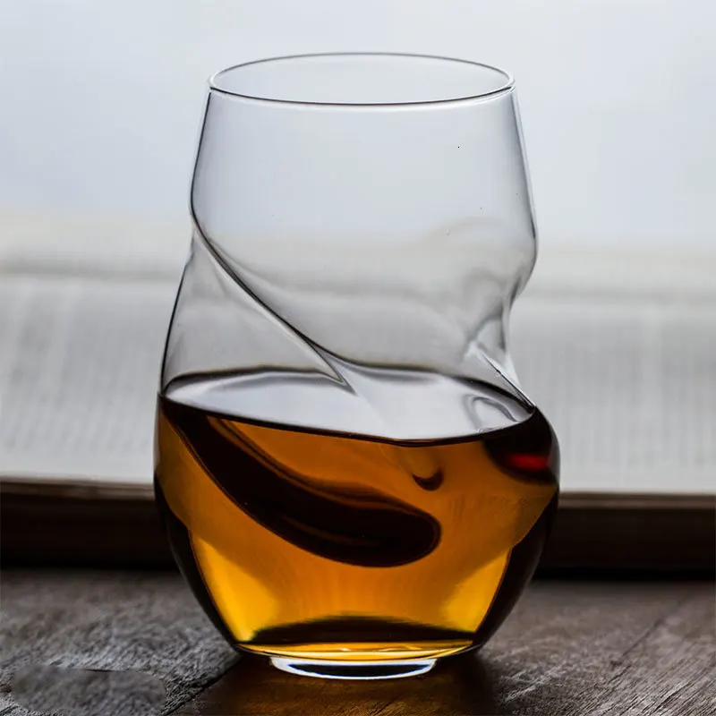 Американското Творчеството На Двойна Спирала Спирала Старомодна Чаша За Уиски Художествено Моделиране Chivas Уиски, Чаши За Вино, Чаша Окачване Изображение 3 