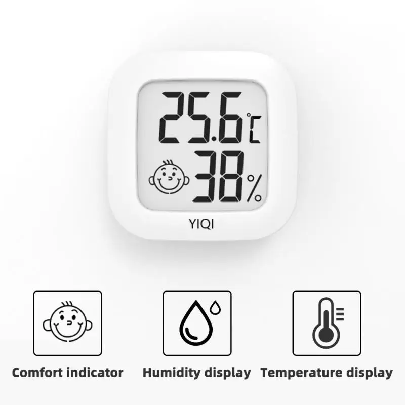 Закрит Открит Мини Термометър с LCD Дигитален Температурен Стаен Влагомер Сензор за Влажност на Измерване на Температурата на Термометъра Температура Инструмент Изображение 0 