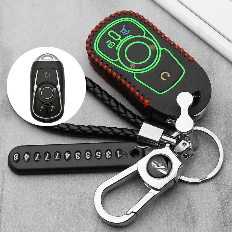 Кожена Кола Auto Remote Автомобилен Ключ Калъф Защитно покритие за Buick Regal Excelle GL8 Royaum Лакрос 