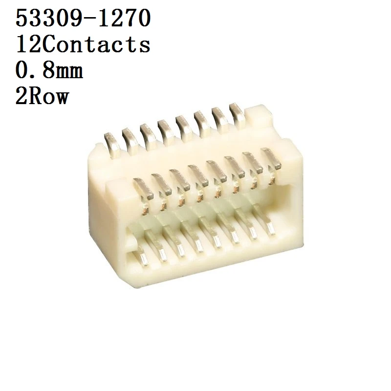 Конектор MOLEX-Conector 53309-1270,1470,4070, Колектор, 12 контактите, 0,8 мм, 2 броя, Съединители 10 штекеров/лот