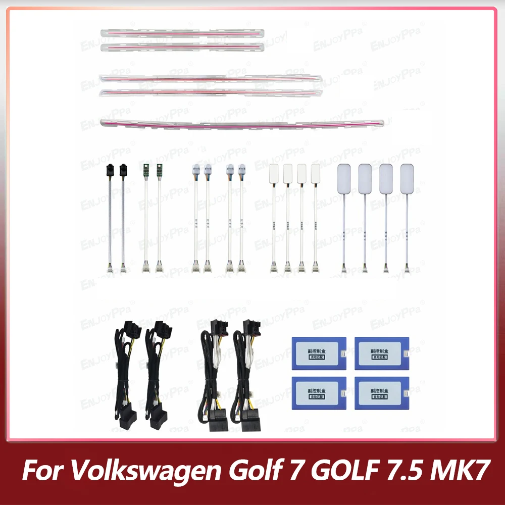 10/30 Цвята Комплект За Volkswagen Golf 7 ГОЛФ 7,5 MK7 2015-2022 Декоративен Разсеяна Светлина Led Атмосферни Лампа с подсветка Ленти