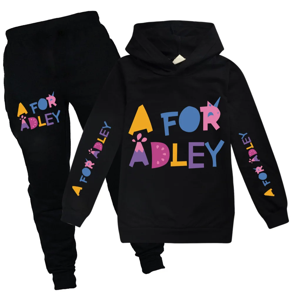 A за Adley, Детски Бутикови дрехи, 3D Памучен Детски Дрехи, Тениска за момичета, Костюм със штанами, Училищни дрехи За момичета, детски блузи Изображение 0 