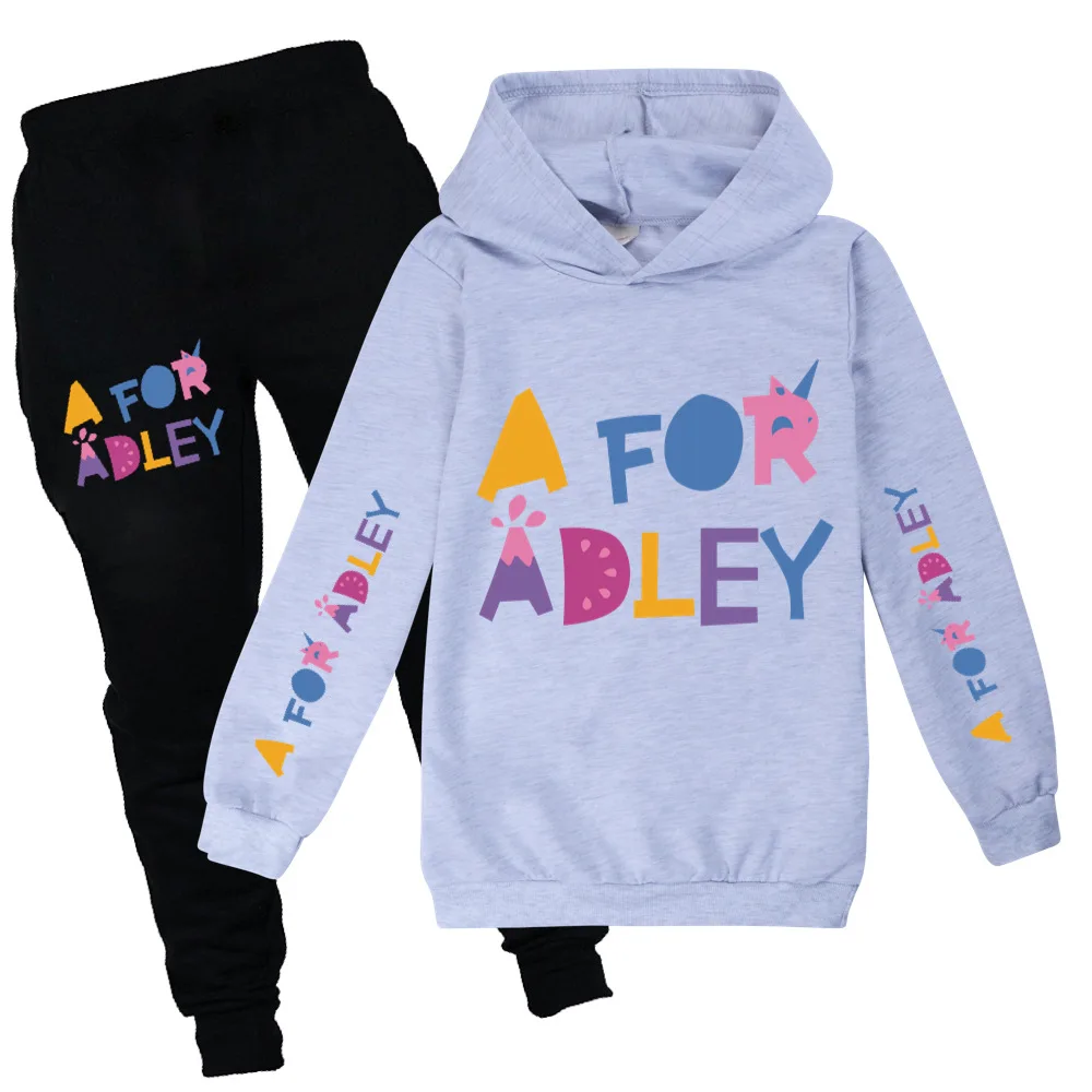 A за Adley, Детски Бутикови дрехи, 3D Памучен Детски Дрехи, Тениска за момичета, Костюм със штанами, Училищни дрехи За момичета, детски блузи Изображение 2 