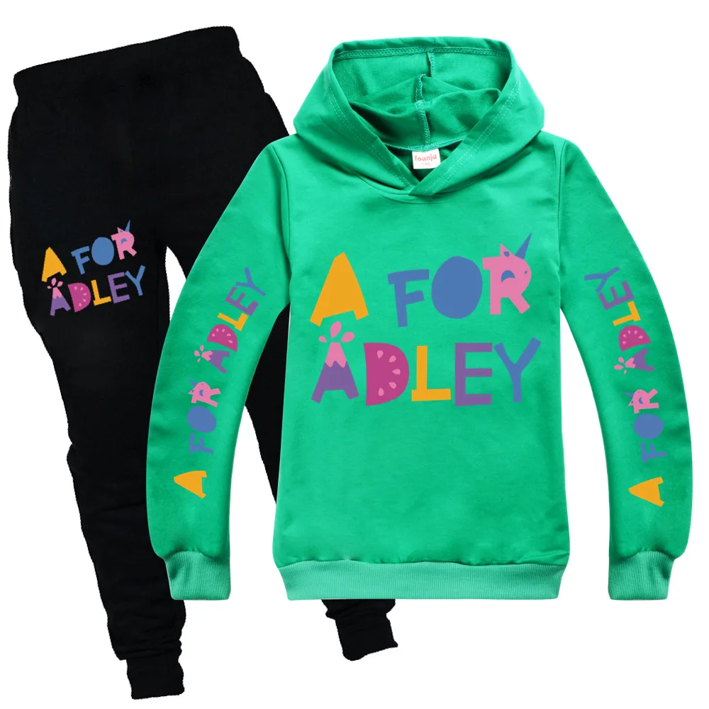 A за Adley, Детски Бутикови дрехи, 3D Памучен Детски Дрехи, Тениска за момичета, Костюм със штанами, Училищни дрехи За момичета, детски блузи Изображение 3 
