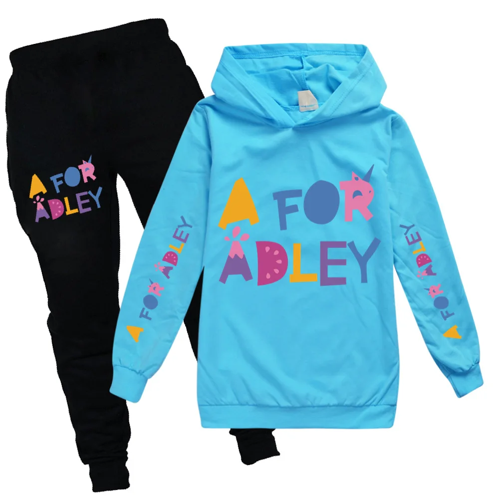 A за Adley, Детски Бутикови дрехи, 3D Памучен Детски Дрехи, Тениска за момичета, Костюм със штанами, Училищни дрехи За момичета, детски блузи Изображение 4 
