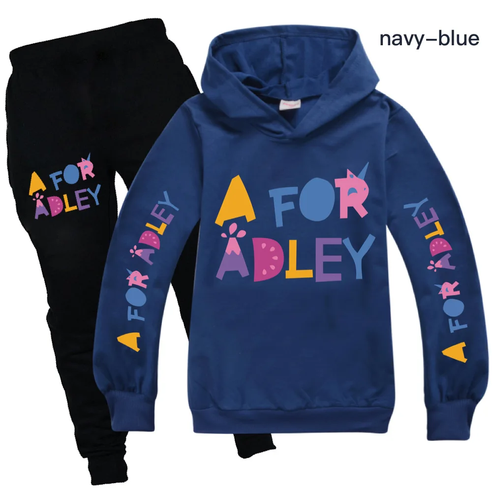 A за Adley, Детски Бутикови дрехи, 3D Памучен Детски Дрехи, Тениска за момичета, Костюм със штанами, Училищни дрехи За момичета, детски блузи Изображение 5 