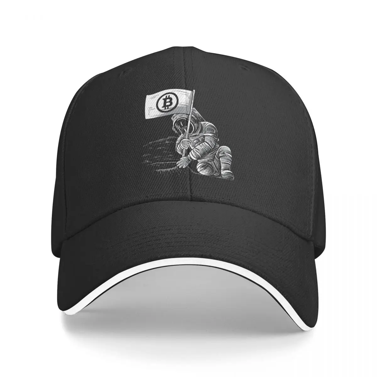 Биткойн БТК Криптографски Риза Cryptocurrency Миньор Moon Essential Промо Мъжки и дамски шапки с принтом слънцето Графична Реколта шапка Изображение 0 