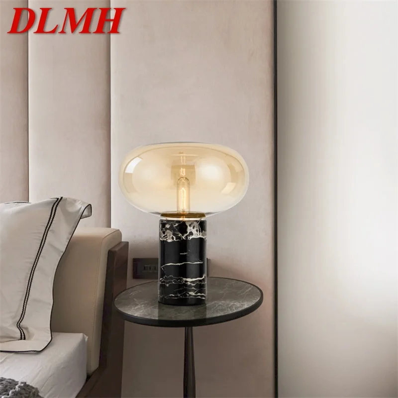DLMH Съвременната Нощна Настолна Лампа Мраморна Настолна Лампа E27 LED Начало Декор За Фоайе Всекидневна Офис