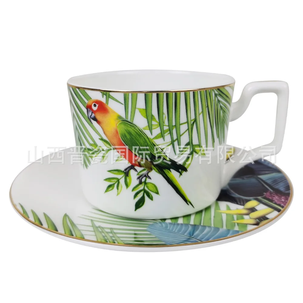 Пасторальный папагал керамична чаша трансграничная домакински чаена чаша млечна чаша ресторанная чаша за вода марка чаша от костен порцелан чашата за кафе
