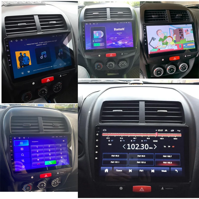 Android Кола Стерео Double Din DVD Плейър GPS Навигация Авторадио Восьмиядерный Bluetooth За Mitsubishi ASX/RVR/Outlander Sport Изображение 4 