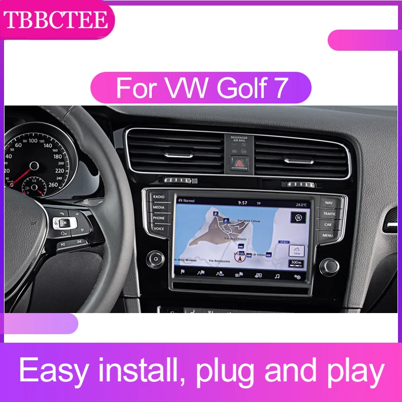 Авто Мултимедиен плеър на Android За VW Golf 7 2012 2013 2014 2015 2016 2017 2018 2019 GPS 2 Din GPS Навигация Авторадио Радио Изображение 2 