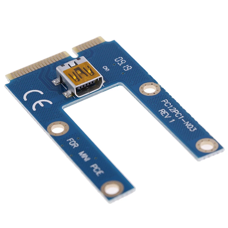 USB 3.0 Mini PCI-E за PCIe PCI Express 1x до 16x Удължител Странично Card Миньор Майнинг 60 см Адаптер Удължител за Биткойнов БТК
