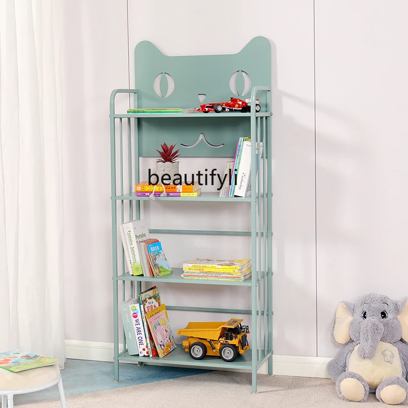 Рафтове за Съхранение на Детски Играчки ZQ Шкаф За Съхранение на Детски Книги Етаж Многослоен Обикновен Багажник