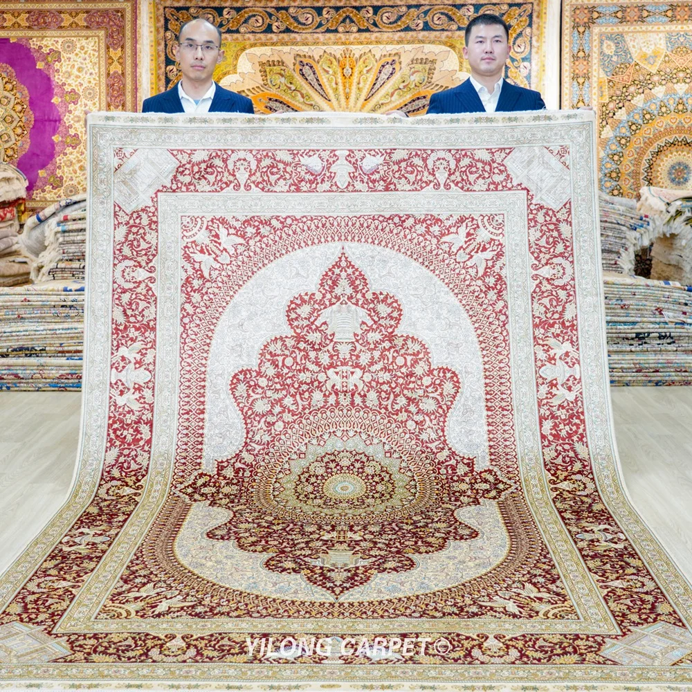 Yilong 6'x9' Турски копринени килими ръчна изработка Vantage Oriental Carpet Rug (YL0988A)