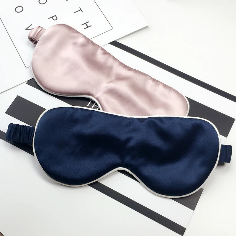 качествена стандартна голяма коприна по-добра маска за очи от OEKO MS silk eye mask с копринена чанта за съхранение Изображение 0 