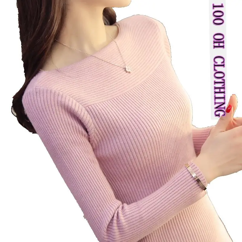 OHCLOTHING 2020 г., Нов модерен пролетно-есенен пуловер, фин дълъг ръкав, секси прилепнали Плетени Пуловери, елегантни дамски пуловери