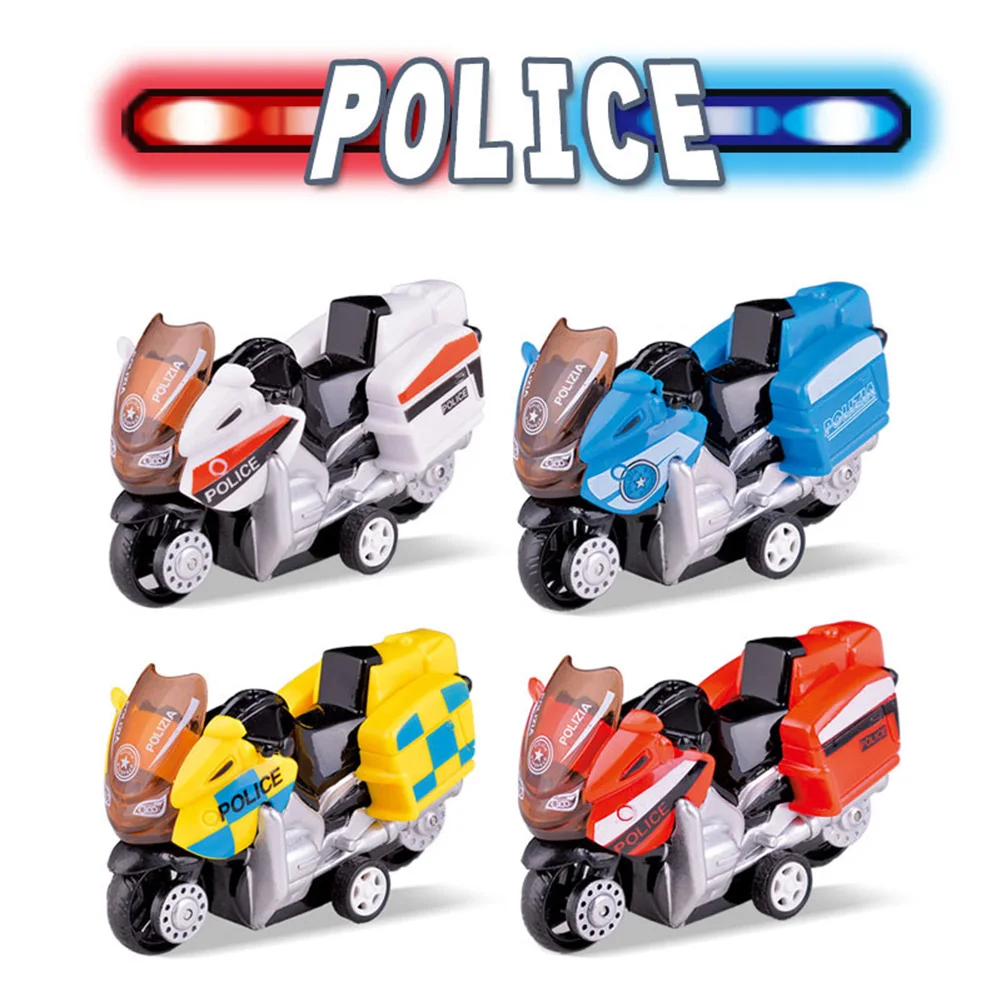 Мини-Рафтинг Полицай На Мотоциклет Мотоциклет Отстъпи Модел Детска Играчка Украса На Дома Плот Изображение 1 