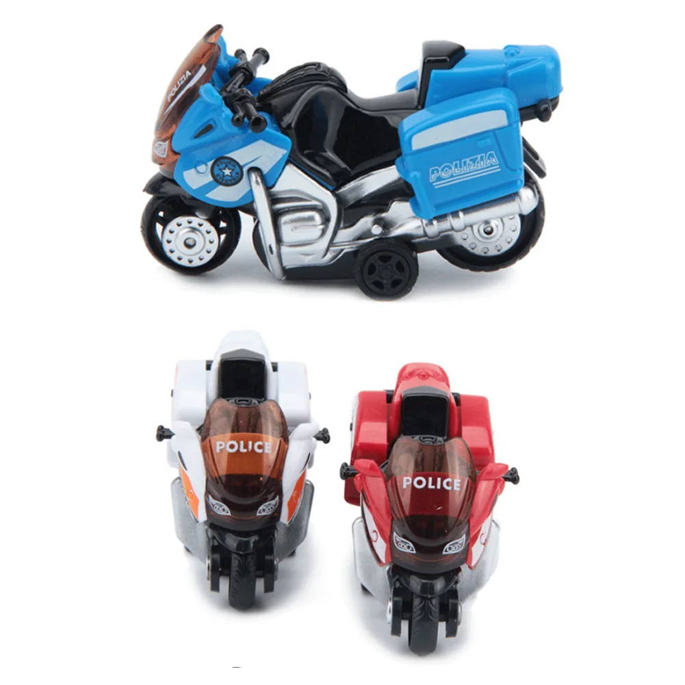 Мини-Рафтинг Полицай На Мотоциклет Мотоциклет Отстъпи Модел Детска Играчка Украса На Дома Плот Изображение 3 
