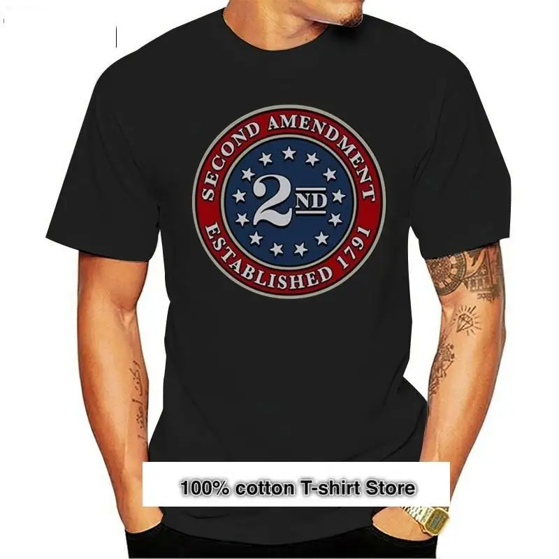 Camiseta против estampado de bandera americana ал hombre, camisa против sello de marca, 2. ª modificación, 2018, nueva, 2A, 1791