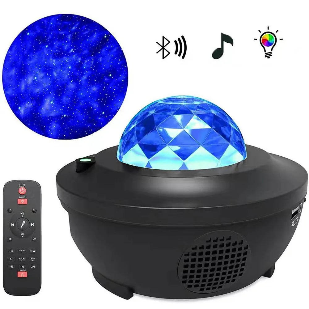 Цветна Galaxy Звездното Небе Проектор Светлина Bluetooth USB-съвместим Музикален Плейър с Гласов контрол Led нощна светлина Проекционная Лампа Изображение 0 